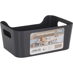 CUBO BASURA RECTANGULAR “BIDO” 45 L NEGRO/AMBAR