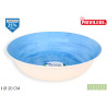 PAPELERA C/TAPA BASCULANTE 50L AURORA AZUL/BLANC