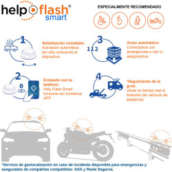2X HELP FLASH SMART - LUZ DE EMERGENCIA AUTÓNOMA, SEÑAL V16