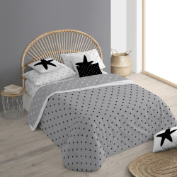 FUNDA NÓRDICA 100% ALGODÓN MODELO GALILEA GRIS PARA CAMA DE 240X220 CM.