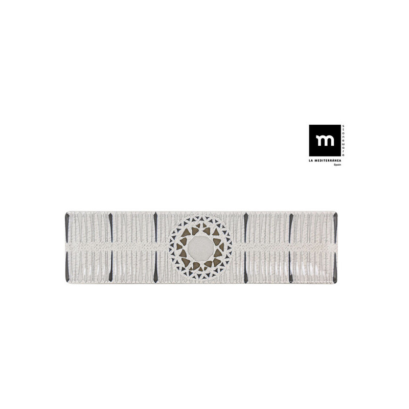 FUENTE RECTANGULAR 30X8CM BARROC ELITE BRILLO