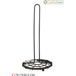 LÁMPARA DE MADERA GRIS H.36CM